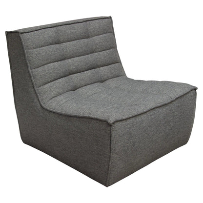 3PC Corner Modular Sectional Scooped Seat in Grey Fabric Modular Sofas Sideboards and Things  By Diamond Sofa