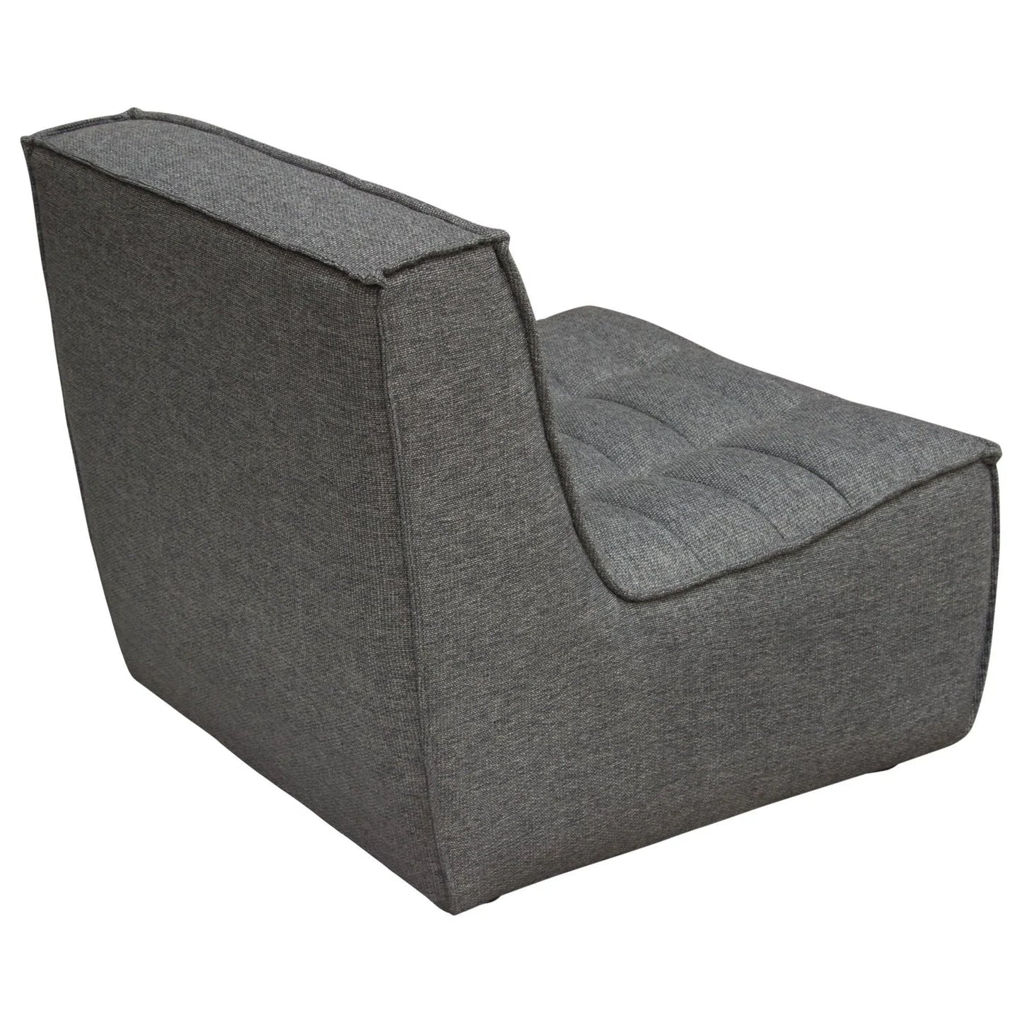 3PC Corner Modular Sectional Scooped Seat in Grey Fabric Modular Sofas Sideboards and Things  By Diamond Sofa