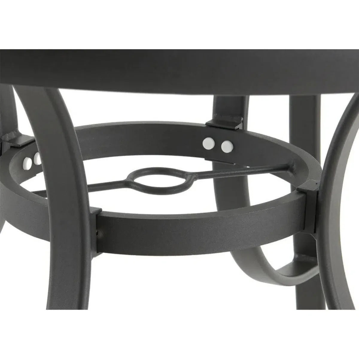 LOOMLAN 3PC Earth Brown Outdoor Bistro Set for 2 Swivel Chairs
