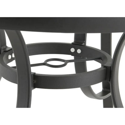 LOOMLAN 3PC Earth Brown Outdoor Bistro Set for 2 Swivel Chairs
