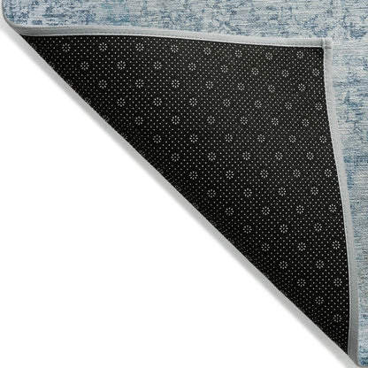 Kaelien Blue Washable Indoor-Outdoor Rug
