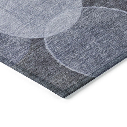 Jaelanor Blue Washable Indoor-Outdoor Rug