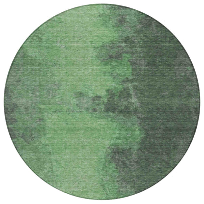 Iriion Green Washable Indoor-Outdoor Rug