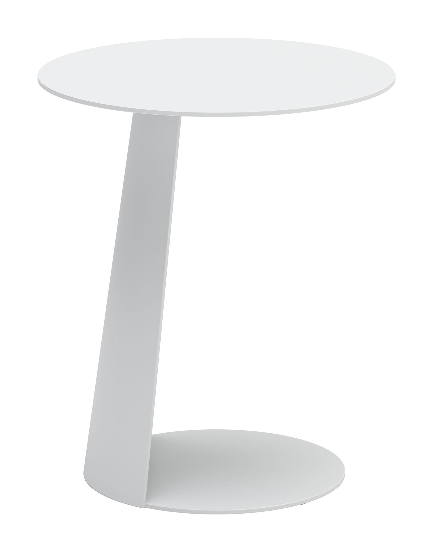 Sunny Isles Aluminum White Round Side Table