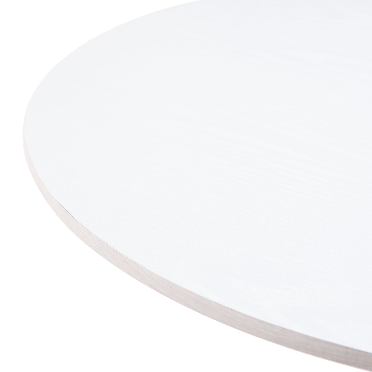 Auray White and Gold Round Bar Table