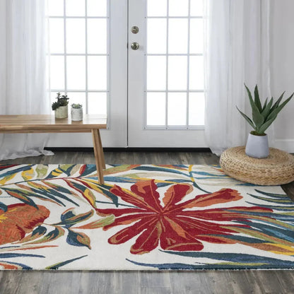 Clux Floral Ivory Area Rugs For Living Room -- ivory
