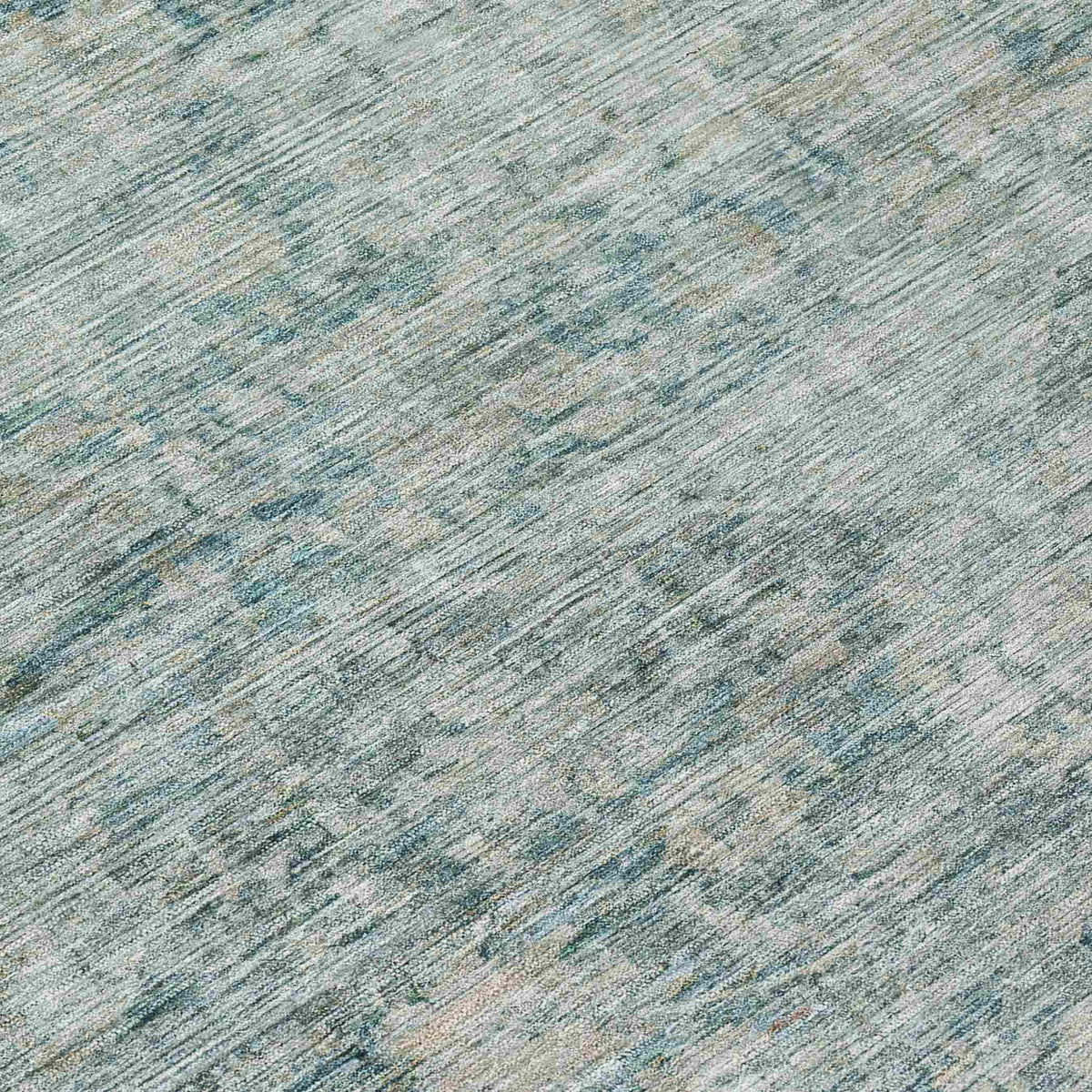 Iriira Teal Washable Indoor-Outdoor Rug