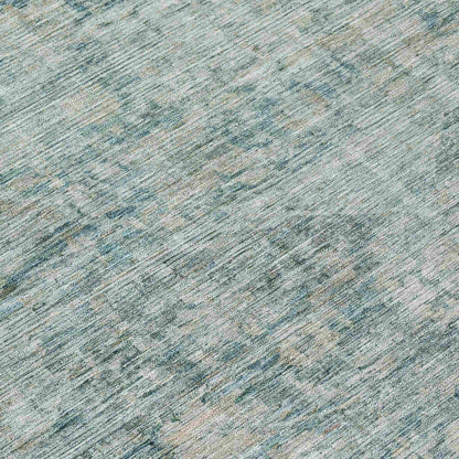 Iriira Teal Washable Indoor-Outdoor Rug