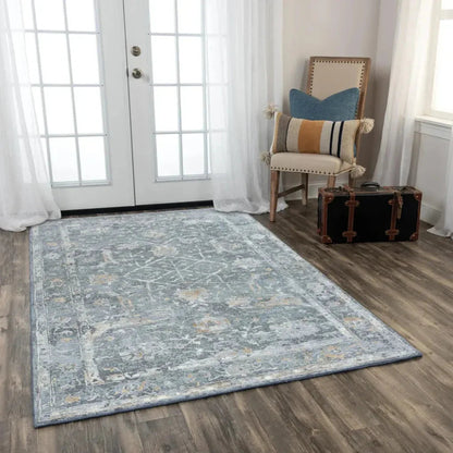 Bega Border Gray Large Area Rugs For Living Room -- gray