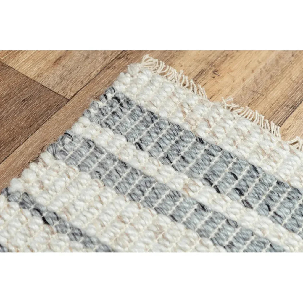 Doma Stripe Gray Area Rugs For Living Room -- gray