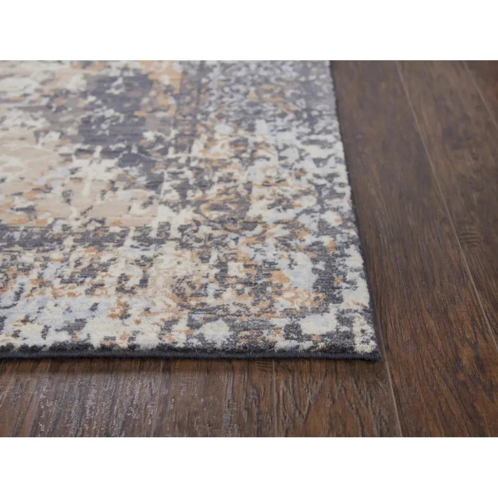 Dime Floral Rust Large Area Rugs For Living Room -- rust