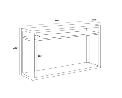 SUNPAN Doncaster Wooden Rectangular Console Table