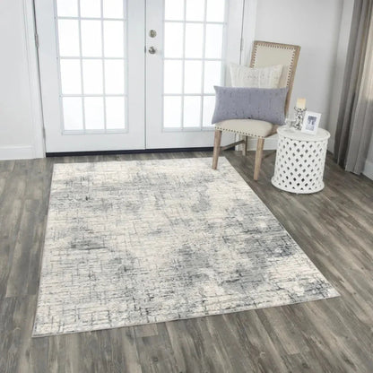 Bouc Abstract Gray Kitchen Hallway Runner Rug -- gray