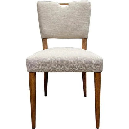 Luella Cream Linen Dining Chair 2PC Set Floating Back -- view 4