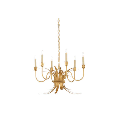 Mignon Gold Leaf Warm Glow Chandelier