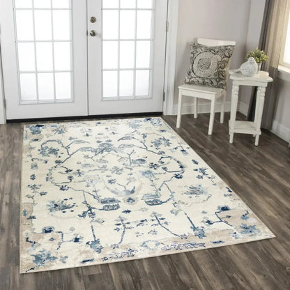 Cons Floral Blue Kitchen Hallway Runner Rug -- blue