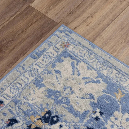 Dann Medallion Blue Kitchen Hallway Runner Rug - LOOMLAN - LOOMLAN - Area Rugs