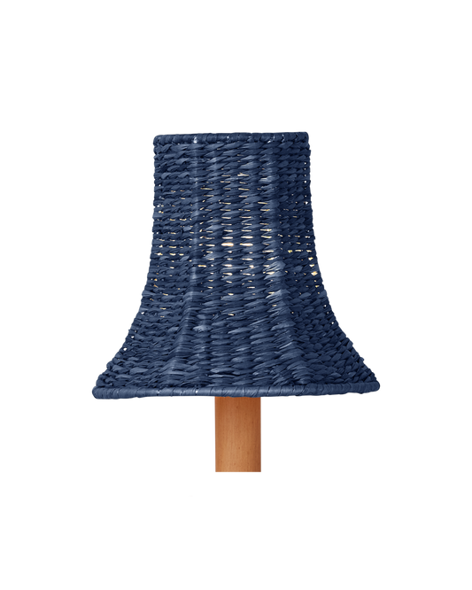 Bell Seagrass Blue Chandelier Shade