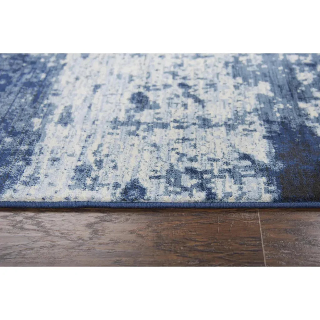 Dain Abstract Blue Kitchen Hallway Runner Rug - LOOMLAN - LOOMLAN - Area Rugs