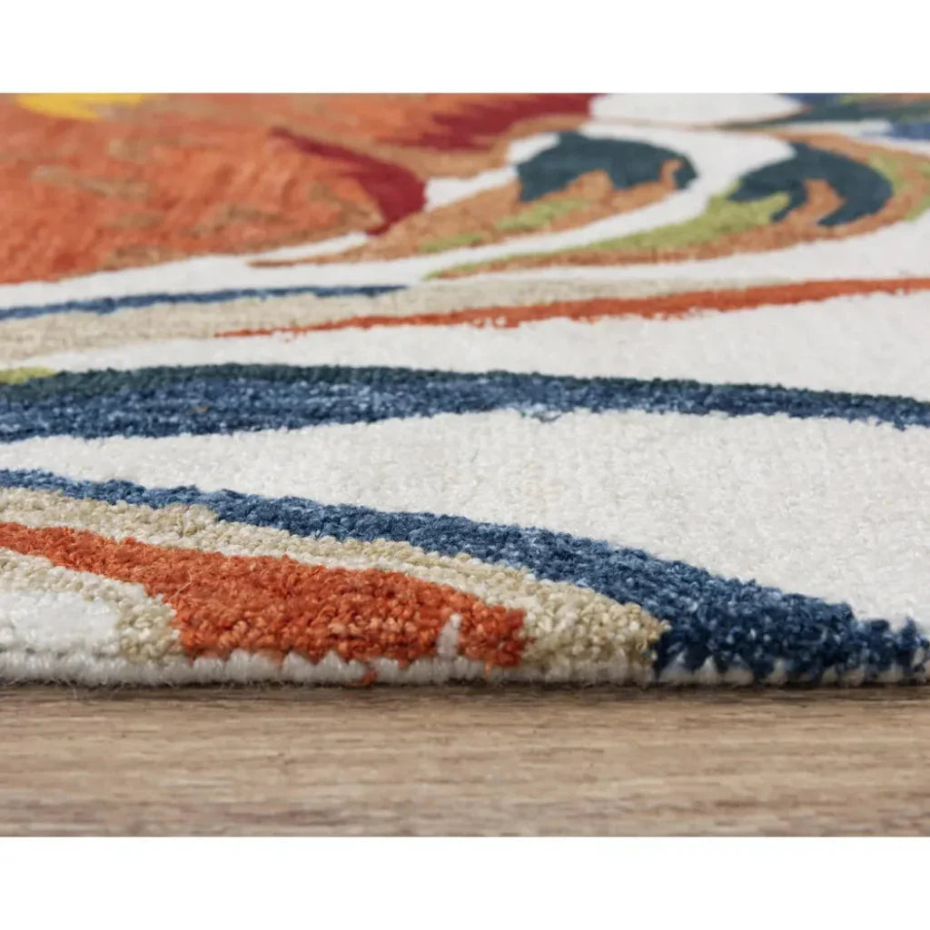 Clux Floral Ivory Area Rugs For Living Room - LOOMLAN - LOOMLAN - Area Rugs