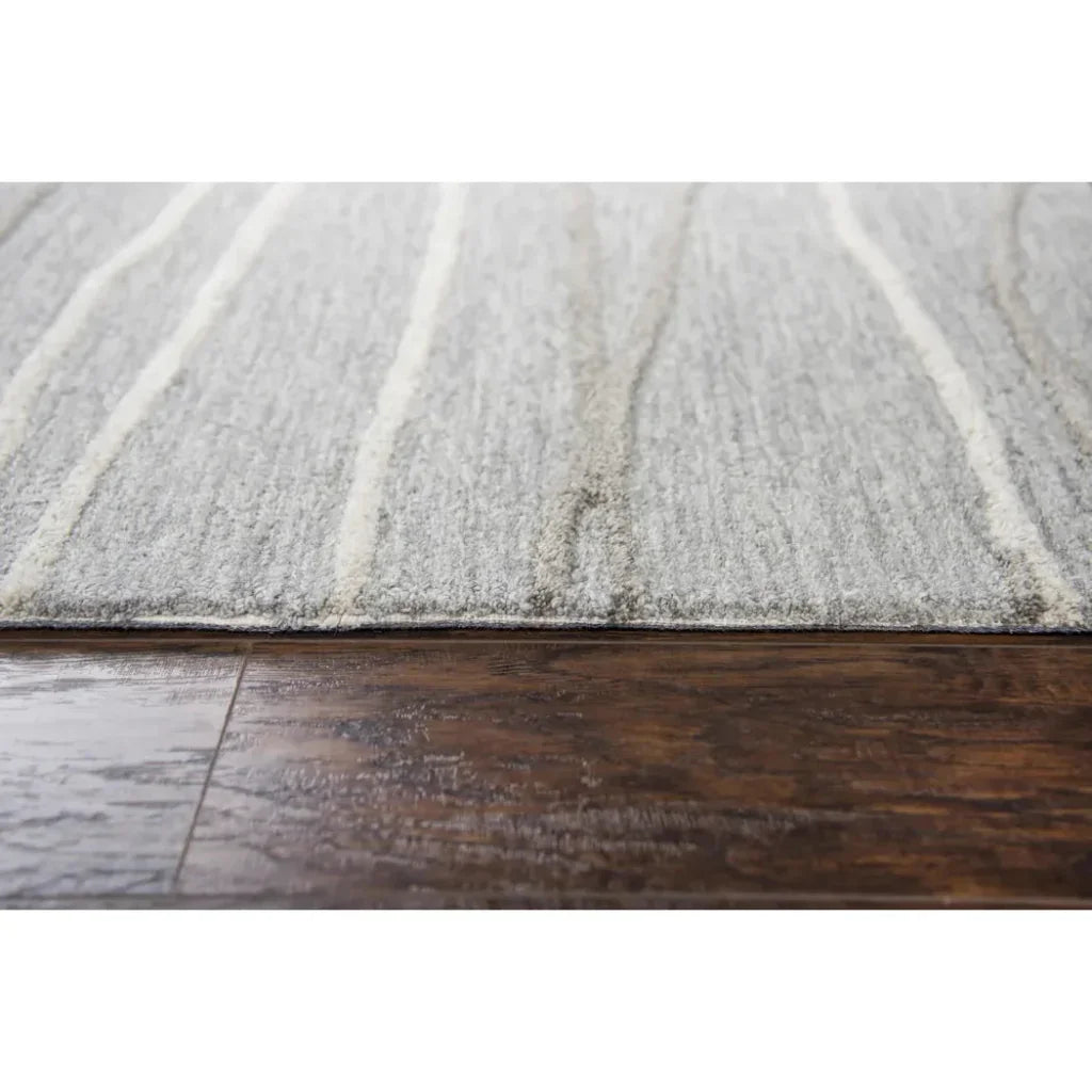 Bool Lines Gray Large Area Rugs For Living Room - LOOMLAN - LOOMLAN - Area Rugs