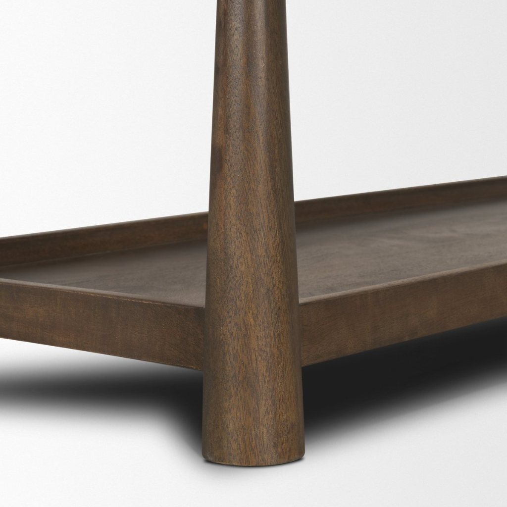 Bondi Dark Brown Mango Wood & Paper Rope Console Table -- Dark Brown