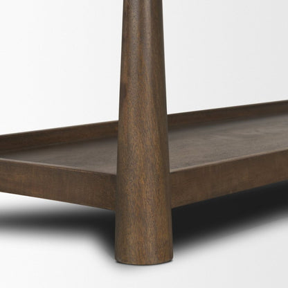 Bondi Dark Brown Mango Wood & Paper Rope Console Table -- Dark Brown