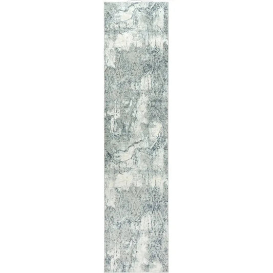 LOOMLAN Brai Abstract Gray Kitchen Hallway Runner Rug
