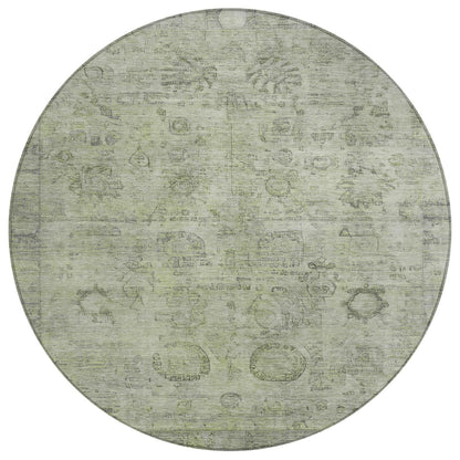 Laeanor Green Washable Indoor-Outdoor Rug