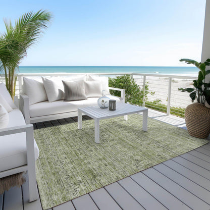 Irion Green Washable Indoor-Outdoor Rug -- green