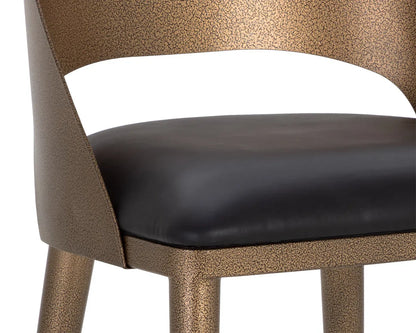 Dezirae Leather Upholstered Counter Stool