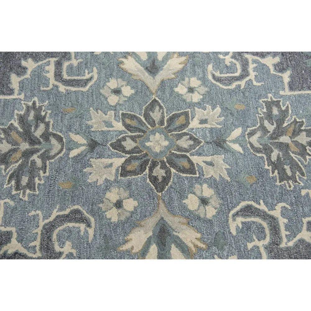 Awat Central Medallion Dark Gray Large Area Rugs - LOOMLAN - LOOMLAN - Area Rugs