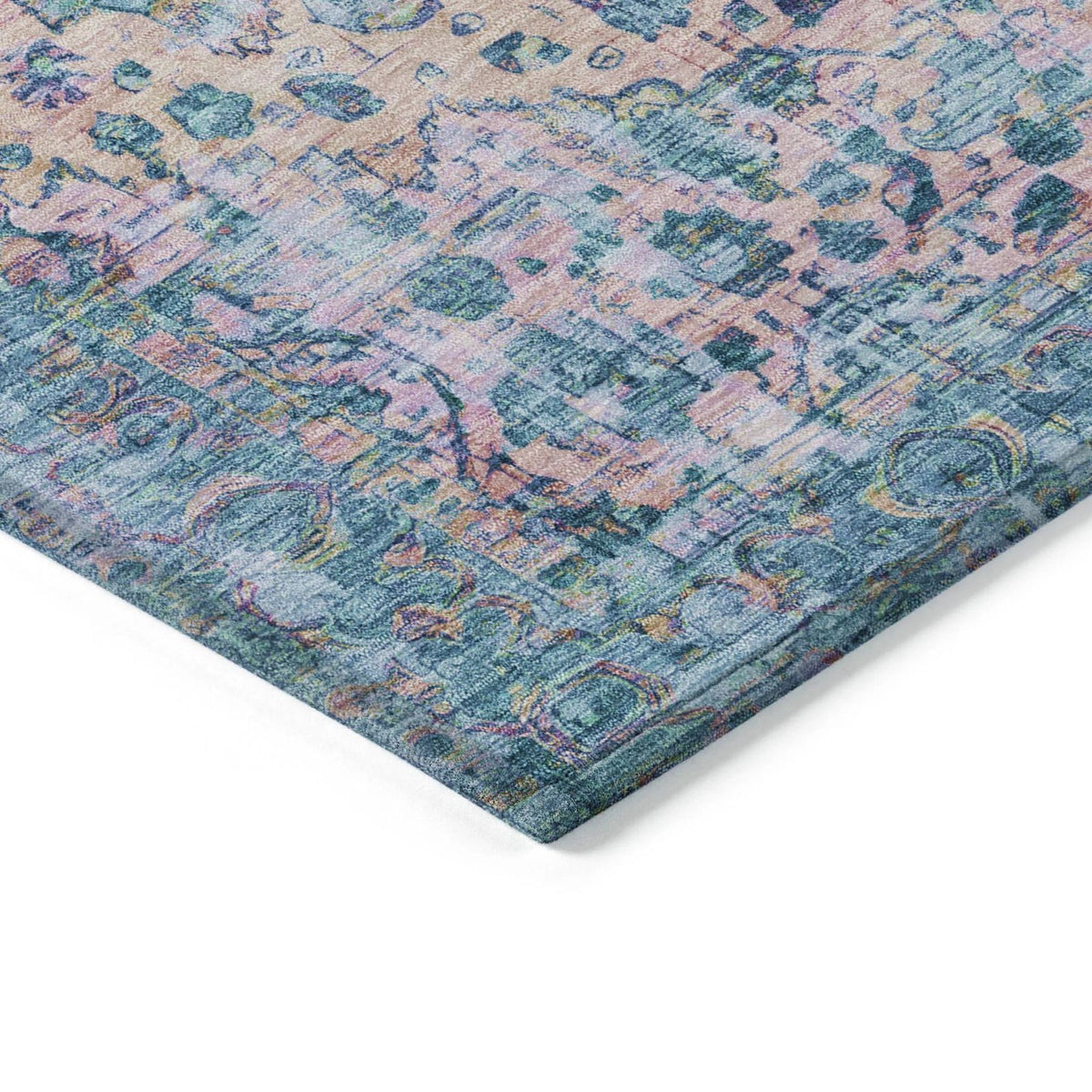 Jaelien Denim Washable Indoor-Outdoor Rug