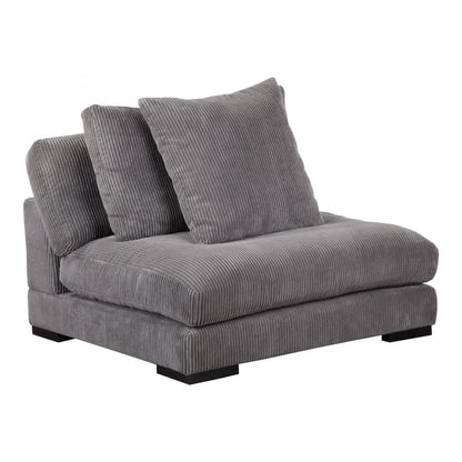 4 PC Grey Corduroy Couch Large Nook Reversible Modular Sofa Modular Sofas LOOMLAN By Moe's Home