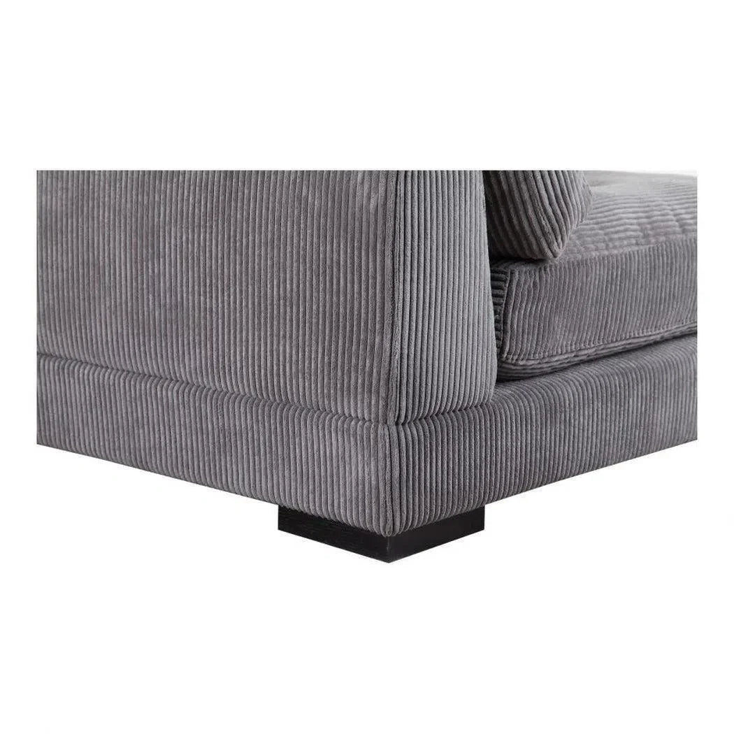 4 PC Grey Corduroy Couch Large Nook Reversible Modular Sofa Modular Sofas LOOMLAN By Moe's Home