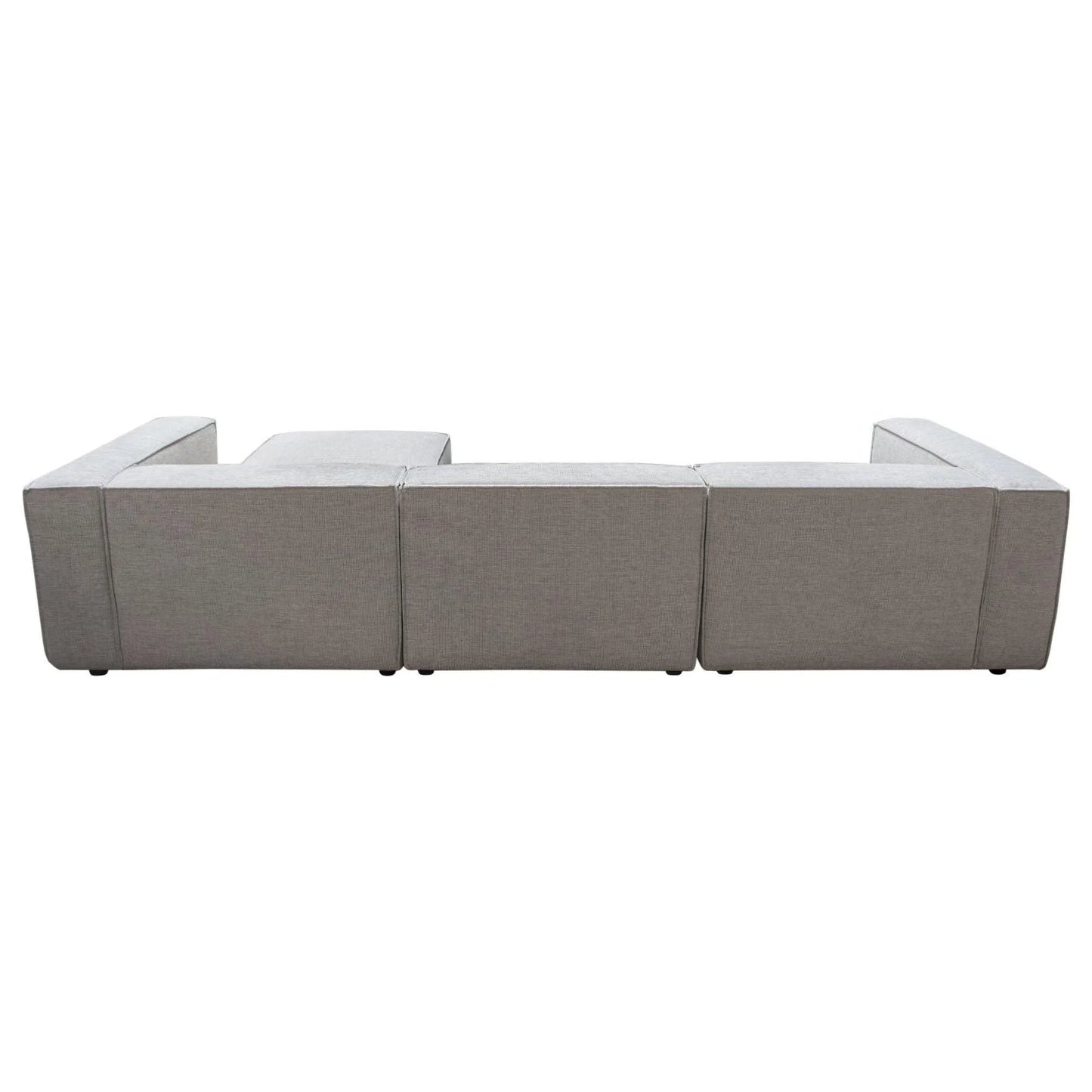 4 PC Set Grey -Beige Low Back Modular Sectional Sofa With Ottoman Modular Sofas Sideboards and Things  By Diamond Sofa