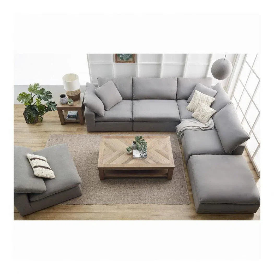 4 PC Set Stain Resistant Grey Sectional Modular Lounge Modular Sofas LOOMLAN By Moe's Home