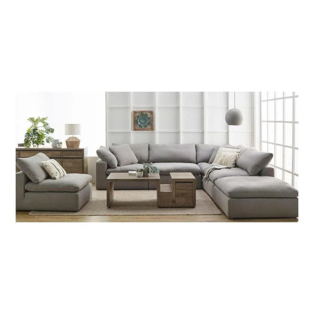 4 PC Set Stain Resistant Grey Sectional Modular Lounge Modular Sofas LOOMLAN By Moe's Home