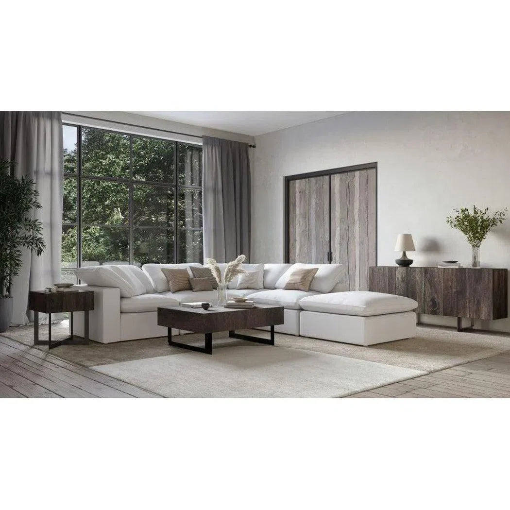 4 PC Set Stain Resistant Terra Condo White Sectional Modular Lounge Modular Sofas LOOMLAN By Moe's Home