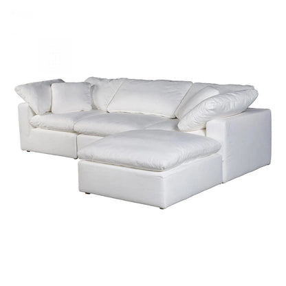 4 PC Set Stain Resistant White Sectional Modular Lounge Modular Sofas LOOMLAN By Moe's Home