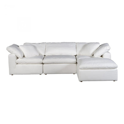 4 PC Set Stain Resistant White Sectional Modular Lounge Modular Sofas LOOMLAN By Moe's Home