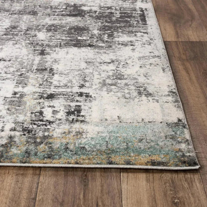 Chub Abstract Blue Kitchen Hallway Runner Rug -- blue