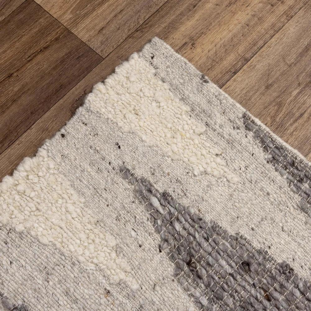Chap Geometric Silver Area Rugs For Living Room -- silver