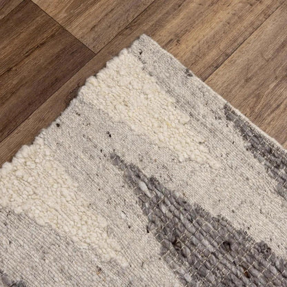 Chap Geometric Silver Area Rugs For Living Room -- silver
