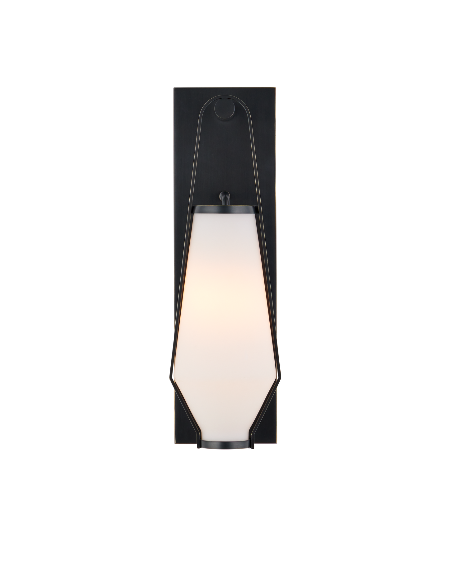 Brompton Metal and Glass Black Bath Wall Sconce