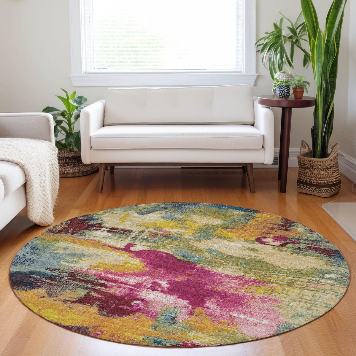 Iriara Red Washable Indoor-Outdoor Rug