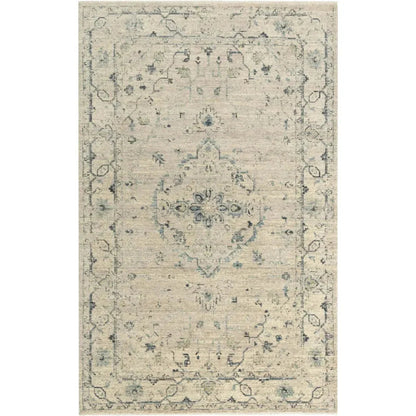 Atri Central Medallion Beige/ Green Large Area Rugs