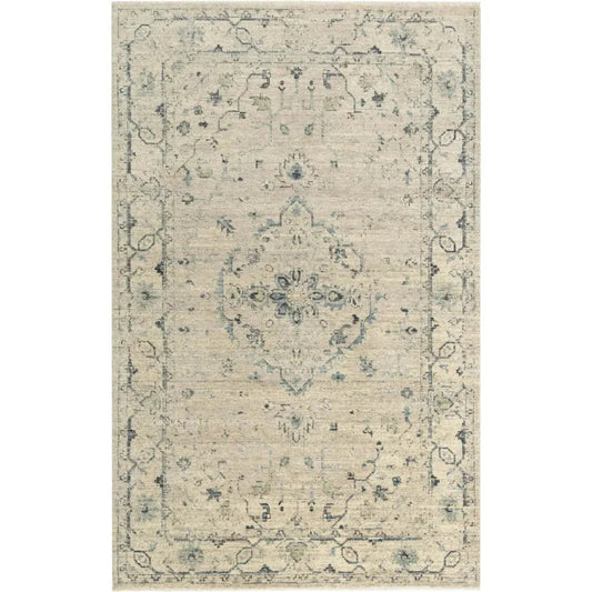 LOOMLAN Atri Central Medallion Beige/ Green Large Area Rugs