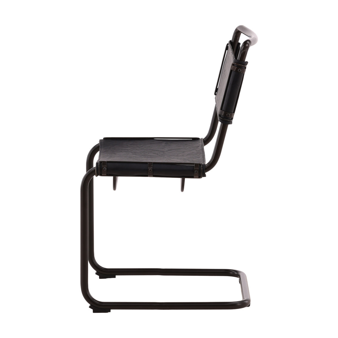 Furniture Classics Harrison Black Leather Side Chair 2PC