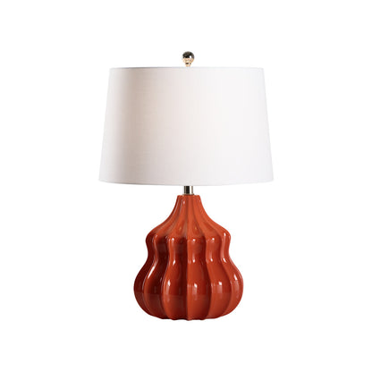 Wildwood Oliver Fluted Red Ceramic Table Lamp